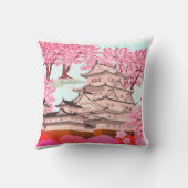 桜日本のキャッスルアート – さくらんぼブロッサム春 クッション (裏面)