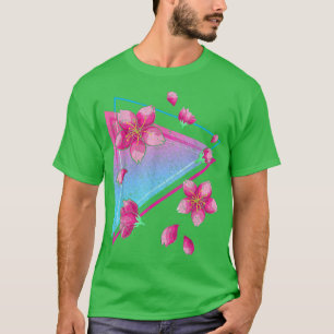 桜日本のフラワー気流美学さくらんぼ Tシャツ