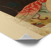 桜日本の浮世女子スタイルNo5 ポスター (角)