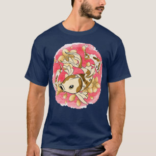 桜日本の錦鯉コイ魚さくらんぼブロッサム Tシャツ