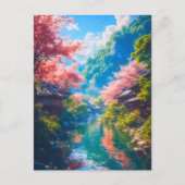 桜映る静流 ポストカード (正面)