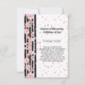 桜春さくらんぼ花ベビーシャワー サンキューカード (正面)