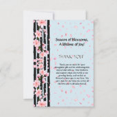 桜春さくらんぼ花ベビーシャワー サンキューカード (正面)