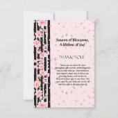 桜春さくらんぼ花ベビーシャワー サンキューカード (正面)