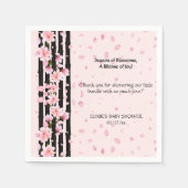 桜春さくらんぼ花ベビーシャワー スタンダードカクテルナプキン (正面)