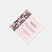 桜春さくらんぼ花ベビーシャワー スタンダードカクテルナプキン (角)