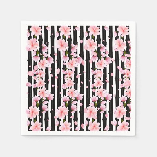 桜春さくらんぼ花ベビーシャワー スタンダードカクテルナプキン (正面)