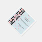 桜春さくらんぼ花ベビーシャワー スタンダードカクテルナプキン (角)