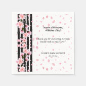 桜春さくらんぼ花ベビーシャワー スタンダードカクテルナプキン (正面)