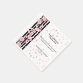 桜春さくらんぼ花ベビーシャワー スタンダードカクテルナプキン (角)