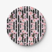 桜春さくらんぼ花ベビーシャワー ペーパープレート (正面)
