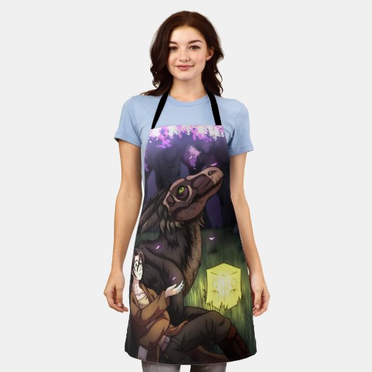 桜期 エプロン (着用した状態)