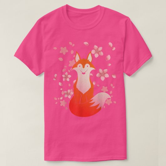 桜森林動物さくらんぼブロッサム動物愛好家C Tシャツ (デザイン正面)