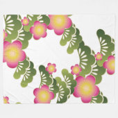 桜毛布 フリースブランケット (正面(横))