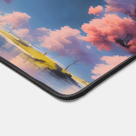 桜湖の風景 デスクマット (コーナー)