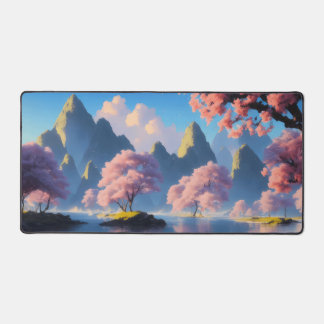 桜湖の風景 デスクマット