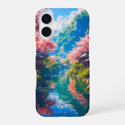 桜移る青龍 iPhone 16ケース (裏面)