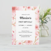 桜第1誕生日招待状 招待状 (スタンド正面)