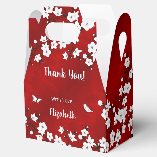 桜紅白カスタムサンキューフローラル フェイバーボックス (オープン)