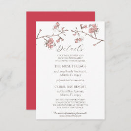 桜結婚のエンクロージャ詳細カード セーブザデート