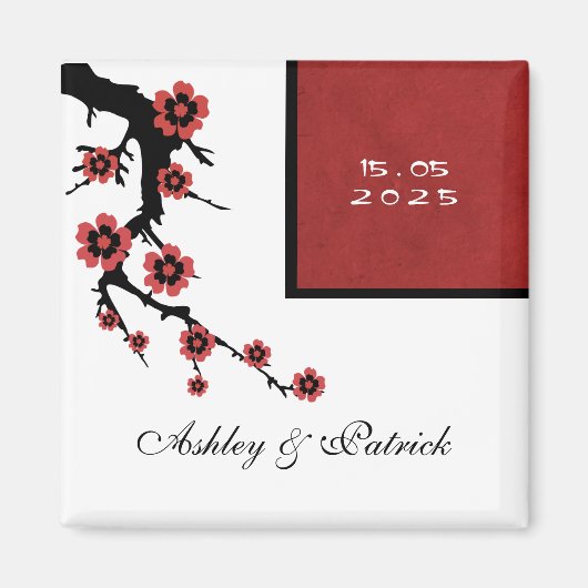 桜結婚磁石 マグネット (正面)