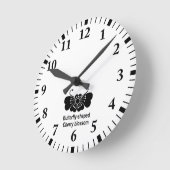 桜胡蝶 ラウンド壁時計 (傾斜)