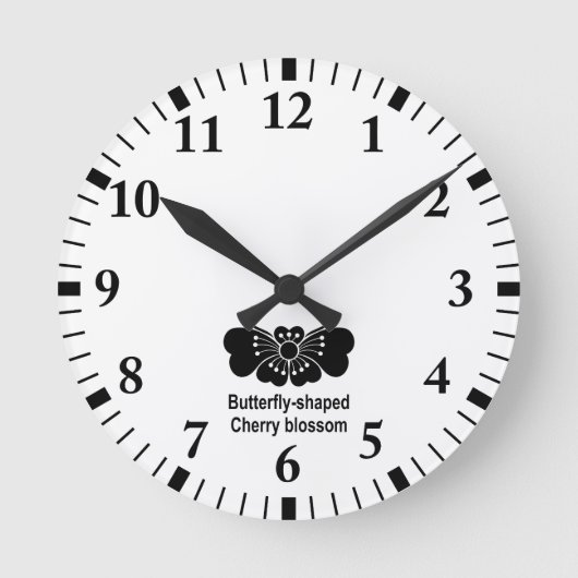 桜胡蝶 ラウンド壁時計 (正面)
