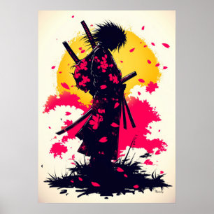 桜舞う中の孤高の侍 ポスター