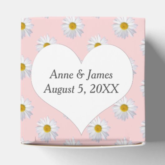 桜色のダリア柄の引き出物ボックス フェイバーボックス (上部)