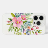 桜色の庭園 水彩花束 Case-Mate iPhoneケース (裏面 (横))