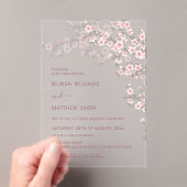 桜色の桜の花嫁 アクリル招待状 (インサイチュ (ポータブル))