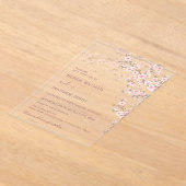 桜色の桜の花嫁 アクリル招待状 (レイダウン)