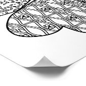 桜花柄お好きな色 ポスター (角)