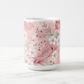 桜花柄ピンク コーヒーマグカップ (中央)