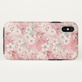 桜花柄ピンク Case-Mate iPhoneケース (裏面(横))