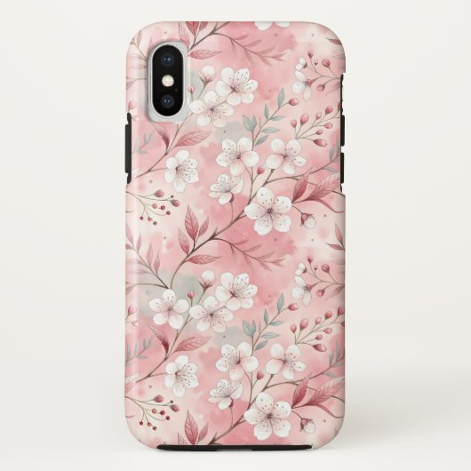 桜花柄ピンク Case-Mate iPhoneケース (裏面)
