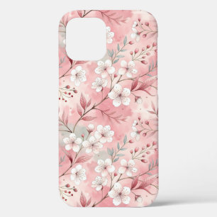 桜花柄ピンク iPhone 12 PROケース