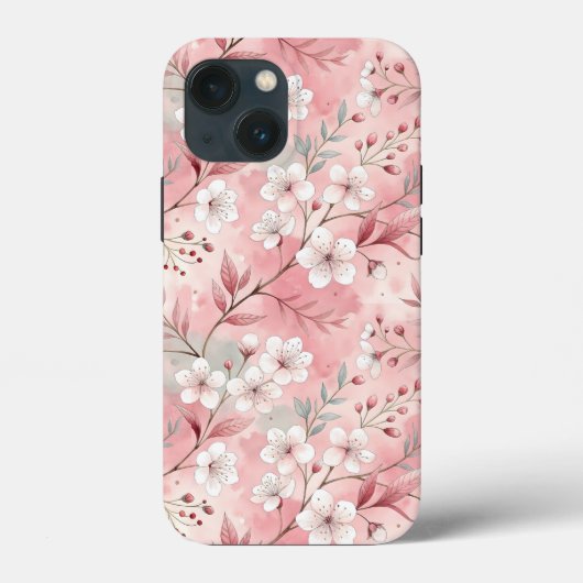 桜花柄ピンク Case-Mate iPhoneケース (裏面)