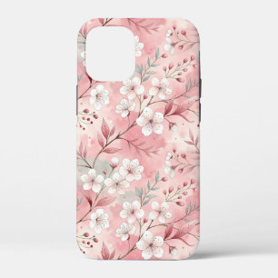 桜花柄ピンク iPhone 12 MINI ケース