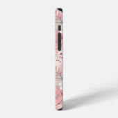 桜花柄ピンク iPhoneケース (左側面)