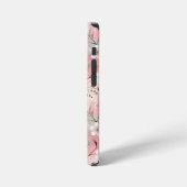 桜花柄ピンク iPhoneケース (左側面)