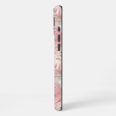 桜花柄ピンク iPhoneケース (左側面)