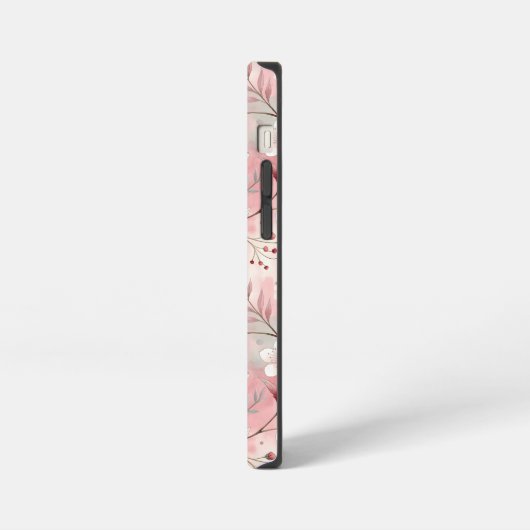 桜花柄ピンク iPhoneケース (左側面)