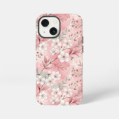 桜花柄ピンク iPhoneケース (裏面)