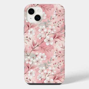 桜花柄ピンク iPhone 14 PLUSケース
