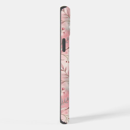 桜花柄ピンク iPhoneケース (右側面)