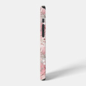 桜花柄ピンク iPhoneケース (左側面)