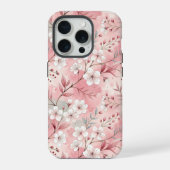 桜花柄ピンク iPhoneケース (裏面)
