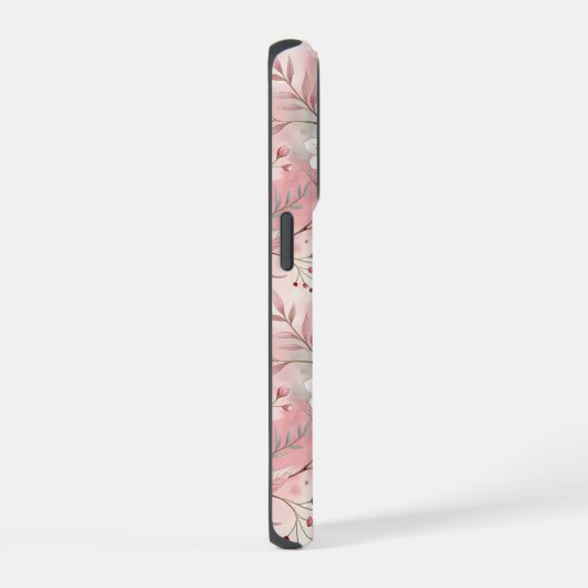 桜花柄ピンク iPhoneケース (右側面)