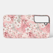 桜花柄ピンク SAMSUNG GALAXYケース (裏面横)